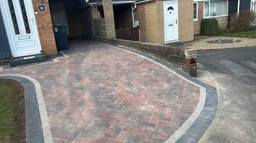 Click Here To Enlarge This Photo Of Block Paved Driveway In Hucknall For Semi-Detached Home