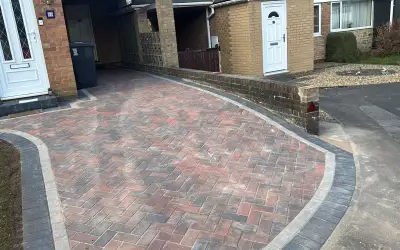 Block Paved Driveway In Hucknall For Semi-Detached Home