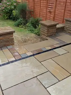 Click Here To Enlarge This Photo Of Raised Garden Patio Installation in Nottingham