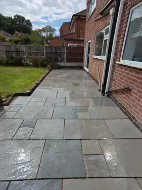 Click Here To Enlarge This Photo Of Raised Garden Patio Installation in Nottingham