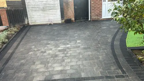 Click Here To Enlarge This Photo Of Two Tone Block Paved Driveway In Mansfield