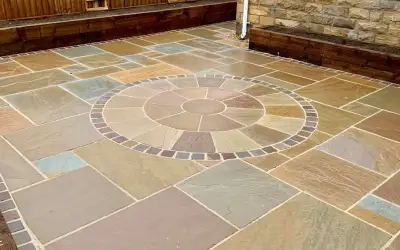 Indian Sandstone Paving in Mansfield, Nottinghamshire