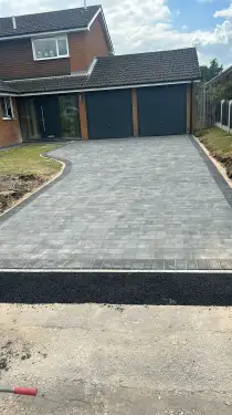 Click Here To Enlarge This Photo Of Large Block Paved Driveway Installation In Mansfield&comma; Nottingham