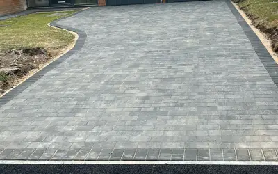 Large Block Paved Driveway Installation In Mansfield, Nottingham