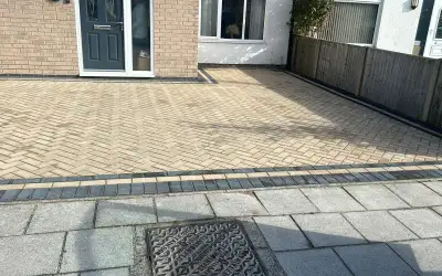 Block Paved Driveway In Clipstone, Nottinghamshire