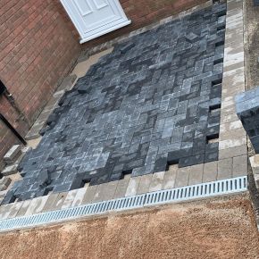 Part finished block paving in Nottingham: Click Here To View Larger Image